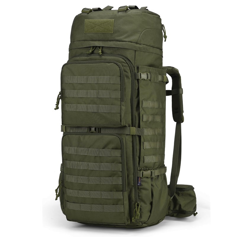 Mardingtop 75L Molle Hiking Internal Frame Backpacks with Rain Cover for Camping,Backpacking,Travelling(Army Green) - Image 1